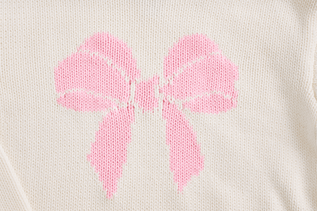 Mudpie | Bow Rollneck Toddler Sweater