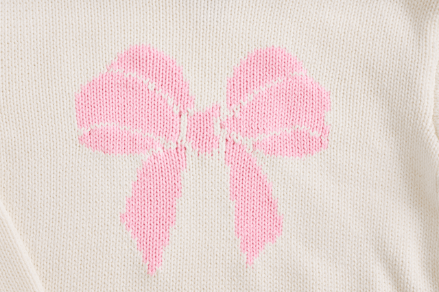 Mudpie | Bow Rollneck Toddler Sweater