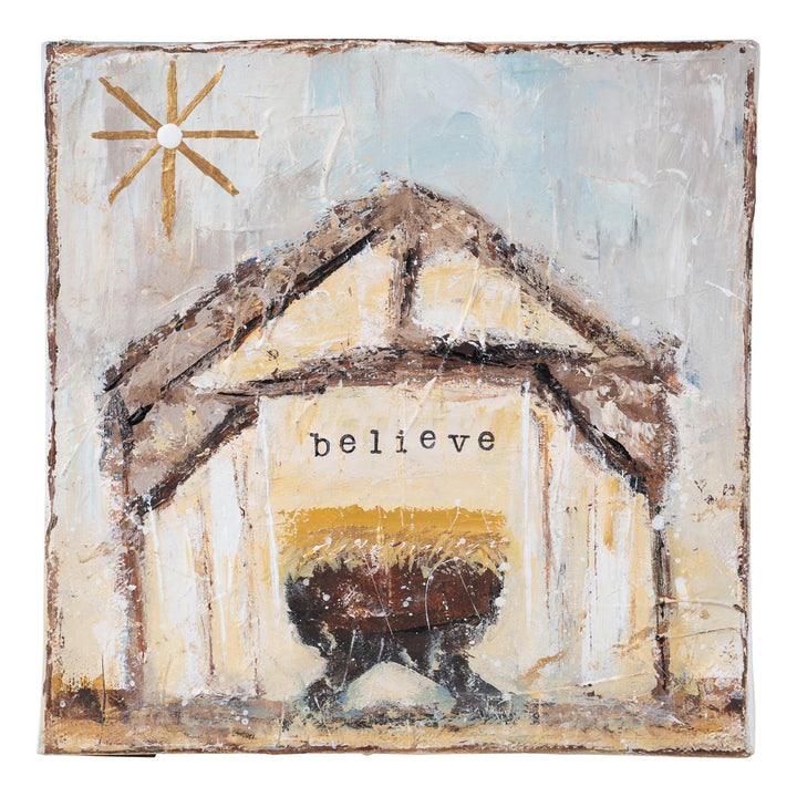 Glory Haus | Bright Star Believe Nativity Canvas