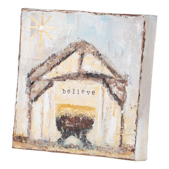 Glory Haus | Bright Star Believe Nativity Canvas