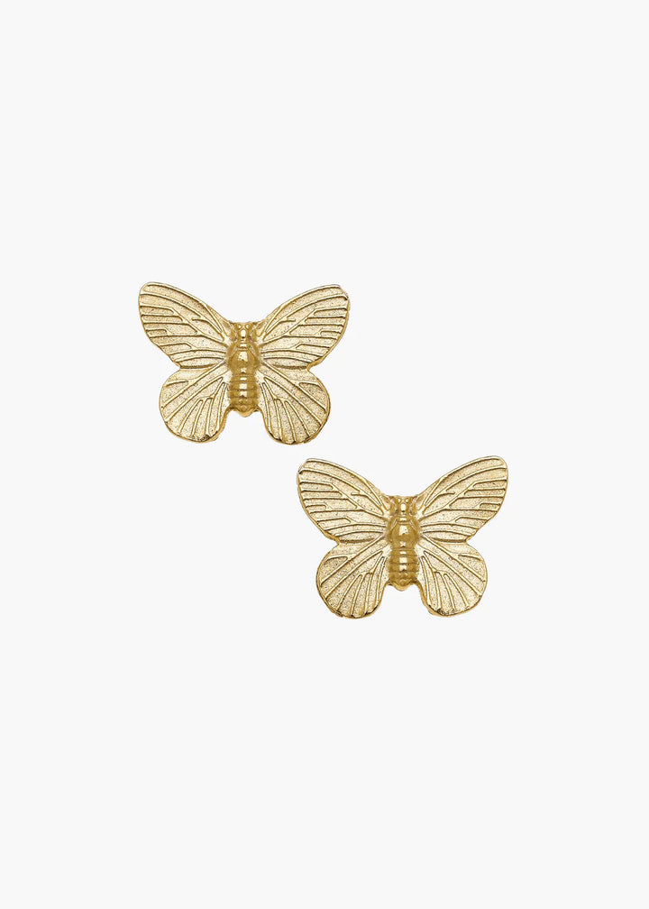 Susan Shaw | Gold Butterfly Stud Earrings