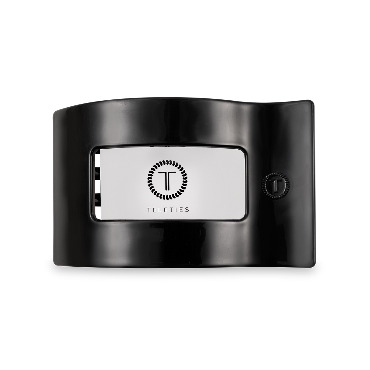 Teleties |  Flat Rectangle Hair Clip | Medium | Jet Black
