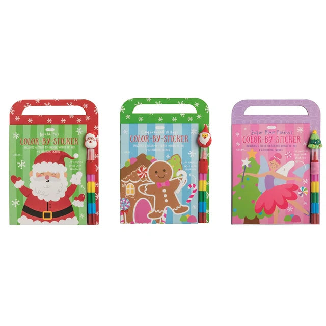 Mudpie | Christmas Color by Sticker Book