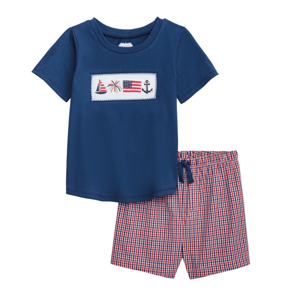 Mudpie | Navy Patriotic Short Set