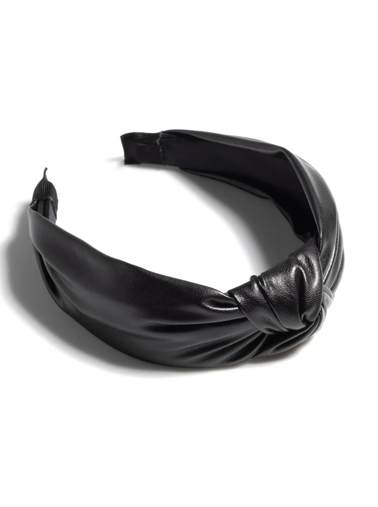 The Knotted Faux Leather Headband (Final Sale)