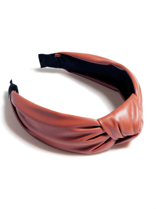 The Knotted Faux Leather Headband