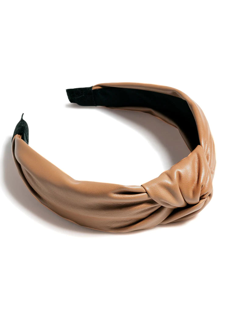 The Knotted Faux Leather Headband (Final Sale)