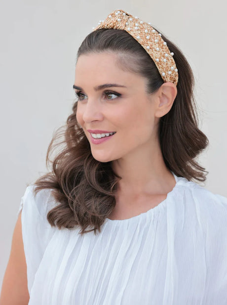 Pearl Embellished Knotted Headband