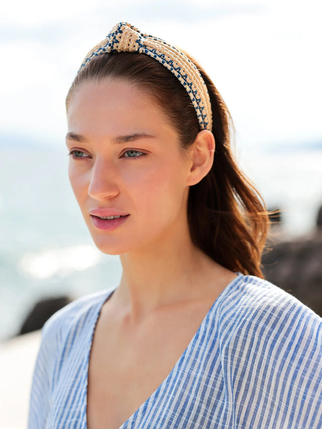 Shiraleah | Woven Knotted Headband - Blue