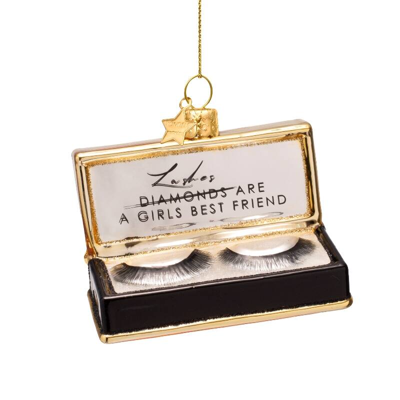 Vondels | Glass Ornament - Black Fake Lashes