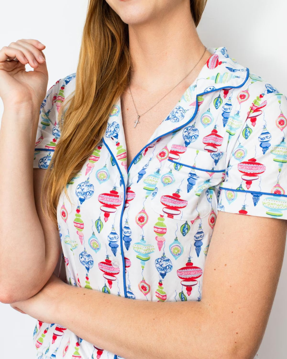 The Royal Standard | Whimsical Wonders Short Sleeve Button Up Sleep Shirt