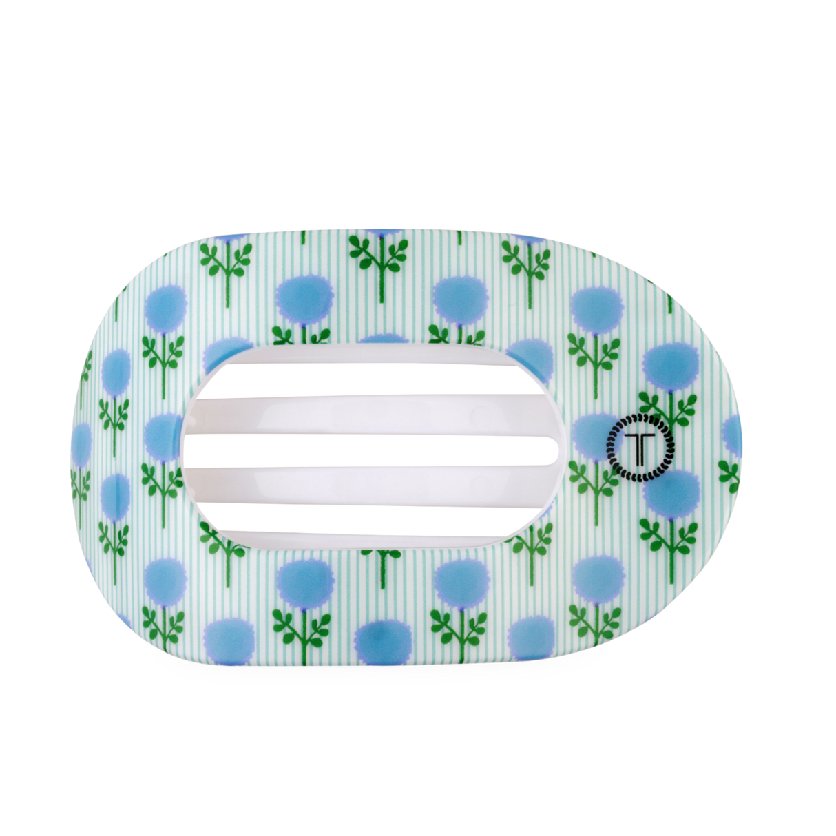 Teleties | Blue Marigold Large Flat Round Hair Clip