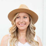 The Royal Standard | Panama Wide Brim Fedora in Camel/White