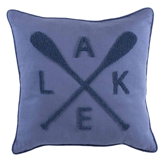 Lake Embroidered Pillow