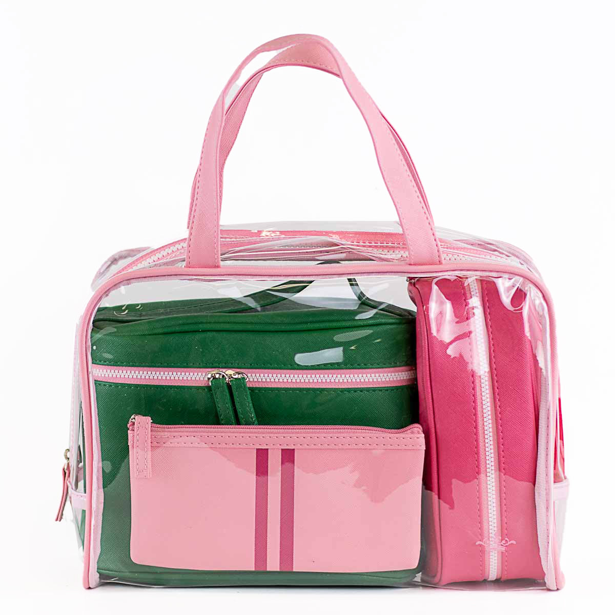 Livie Travel Gift Set in Pink and Kelly