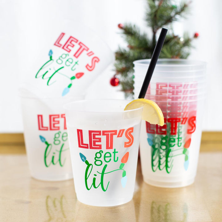 Lets Get Lit Party Cups - Set of 10