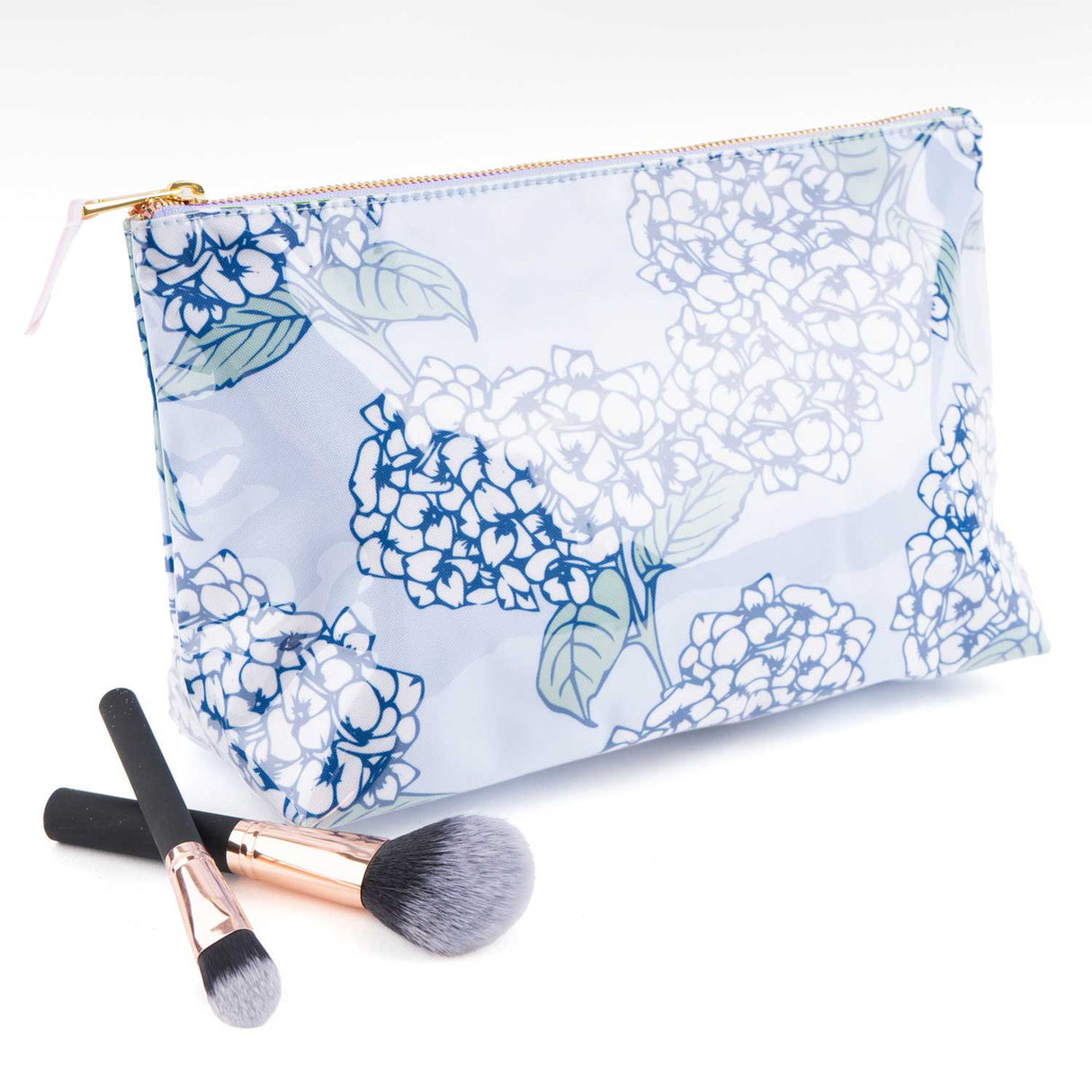 8 Oak Lane | Hydrangea Stem Clear Coated Travel Cosmetic Case
