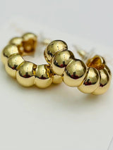Two Forty Two | GOLDEN | Wide Bubble Hoop - Gold