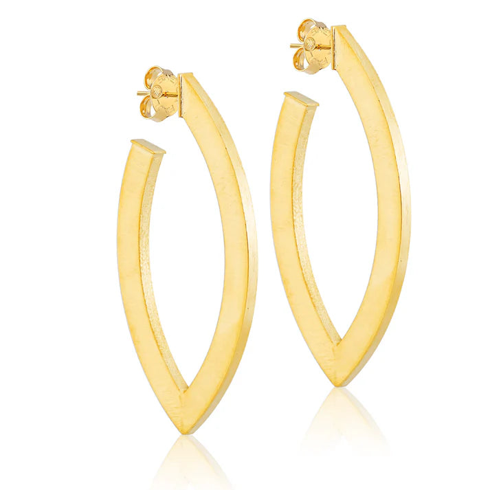 Sheila Fajl | Alba Hoops - Brushed 18K Gold Plated