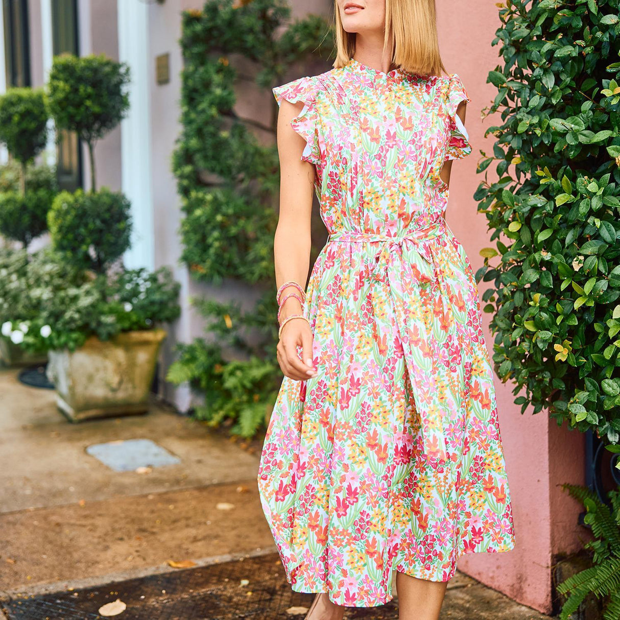 Mary Square | Jenn Happy Blooms Coral Dress