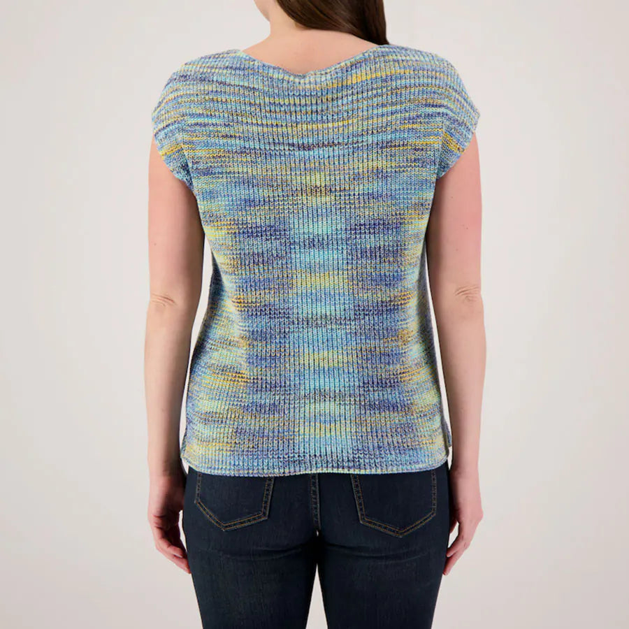 Tribal | Space-Dye Sweater With Cap Sleeves