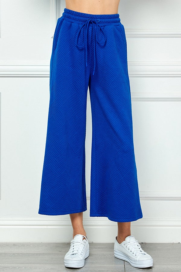 Textured Cropped Pants (Final Sale)