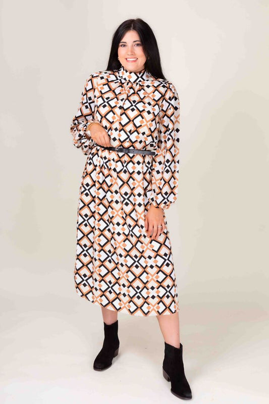 The Johanna Geometric Print Dress
