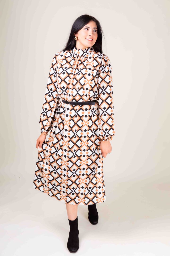 The Johanna Geometric Print Dress