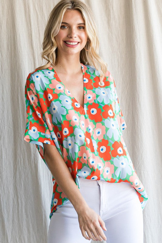 Flower Print Top