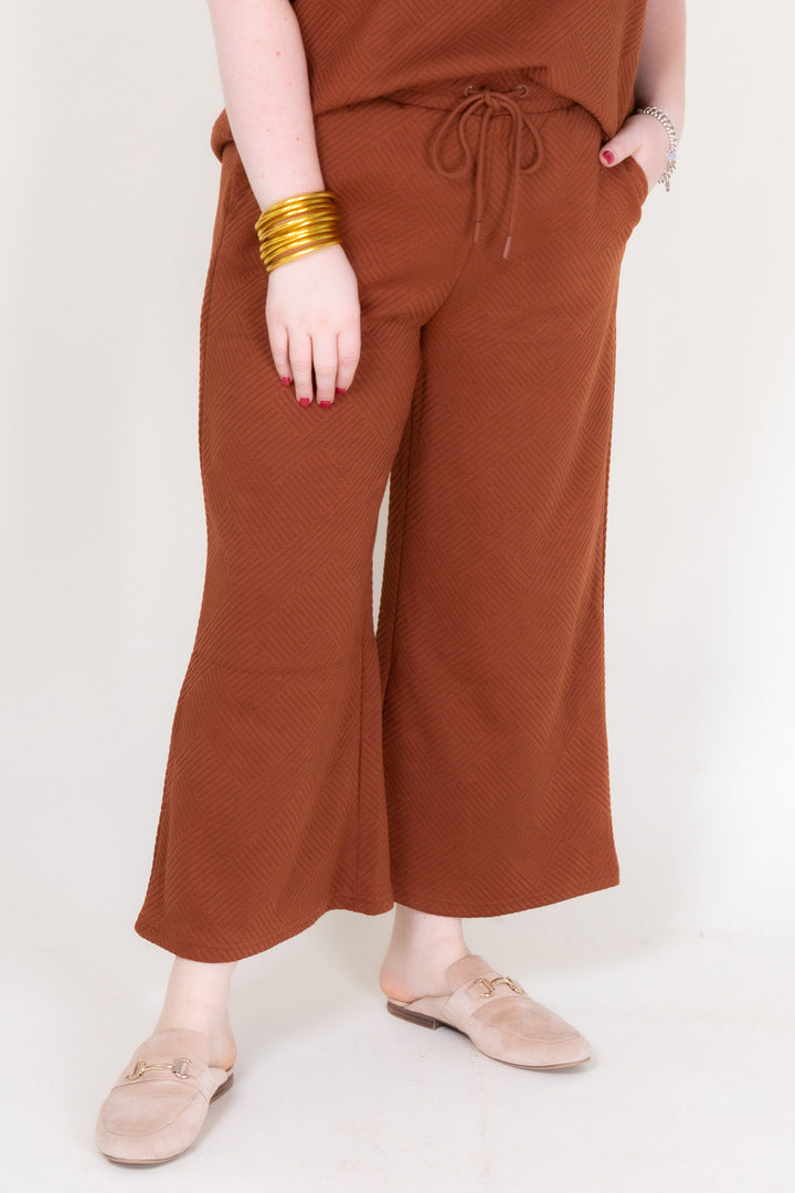 Textured Cropped Pants (Final Sale)