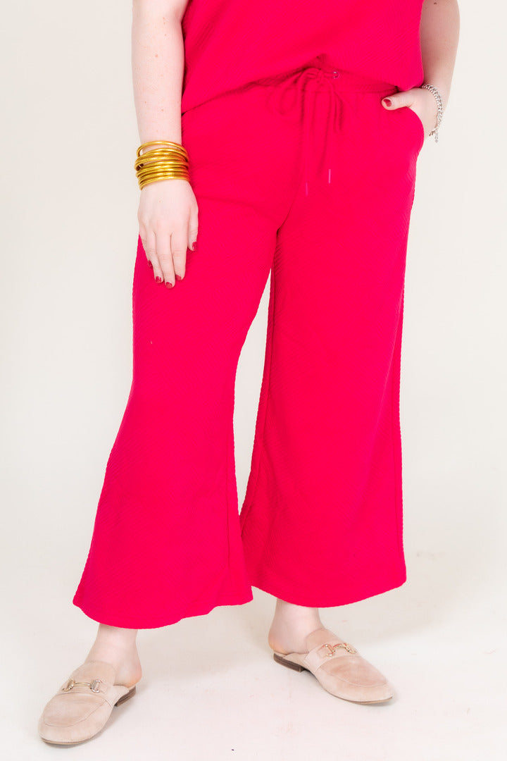 Textured Cropped Pants (Final Sale)