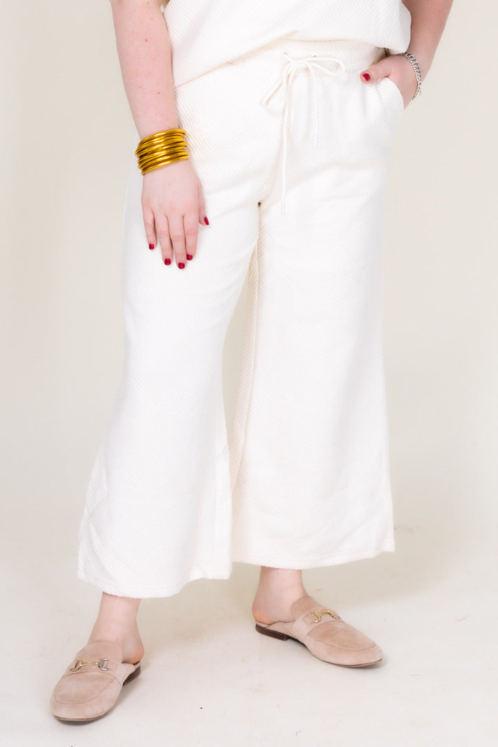 Textured Cropped Pants (Final Sale)