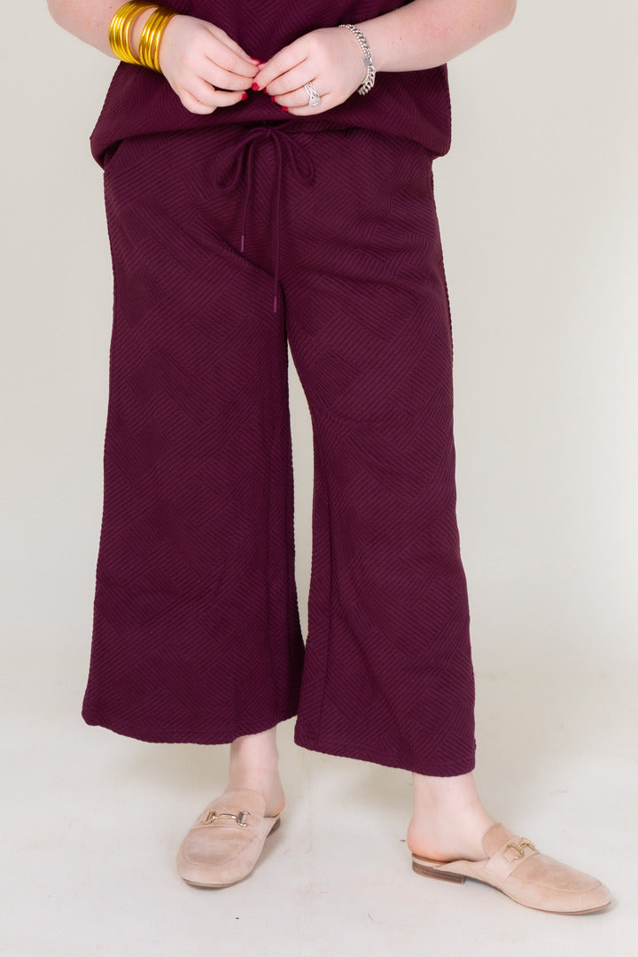 Textured Cropped Pants (Final Sale)