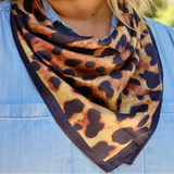 Caroline Hill | Dixie Leopard Print Scarf - Brown