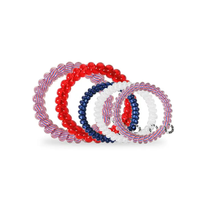 Teleties | Star Spangled Bash - Spiral Hair Ties