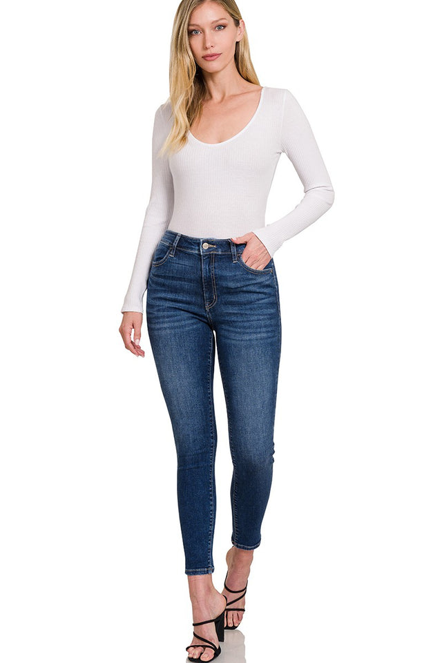 High Waist Skinny Stretch Jeans (Final Sale)