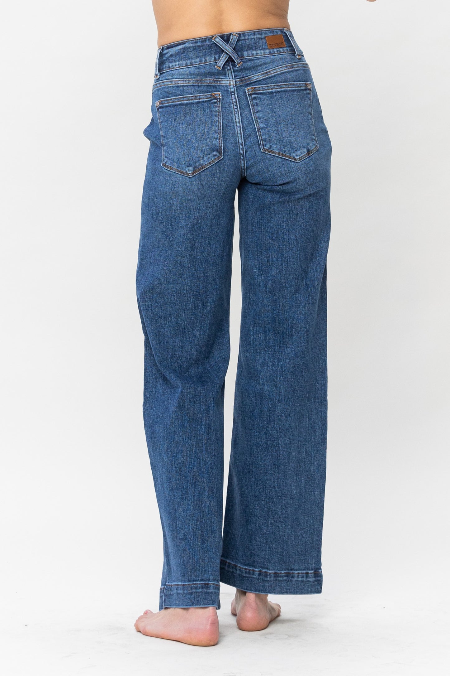 Judy Blue  High Waist Double Button Wide Leg Jean – Madisons on Main