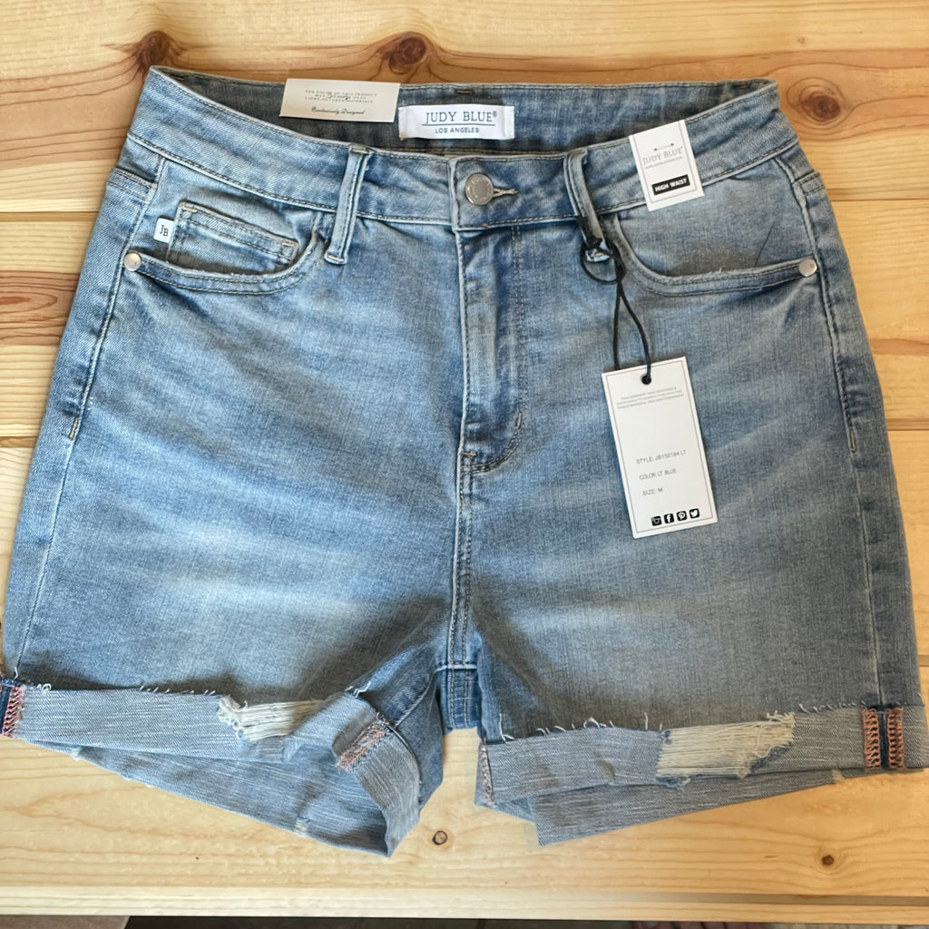 Judy Blue | High Waist Destroy Cuffed Shorts