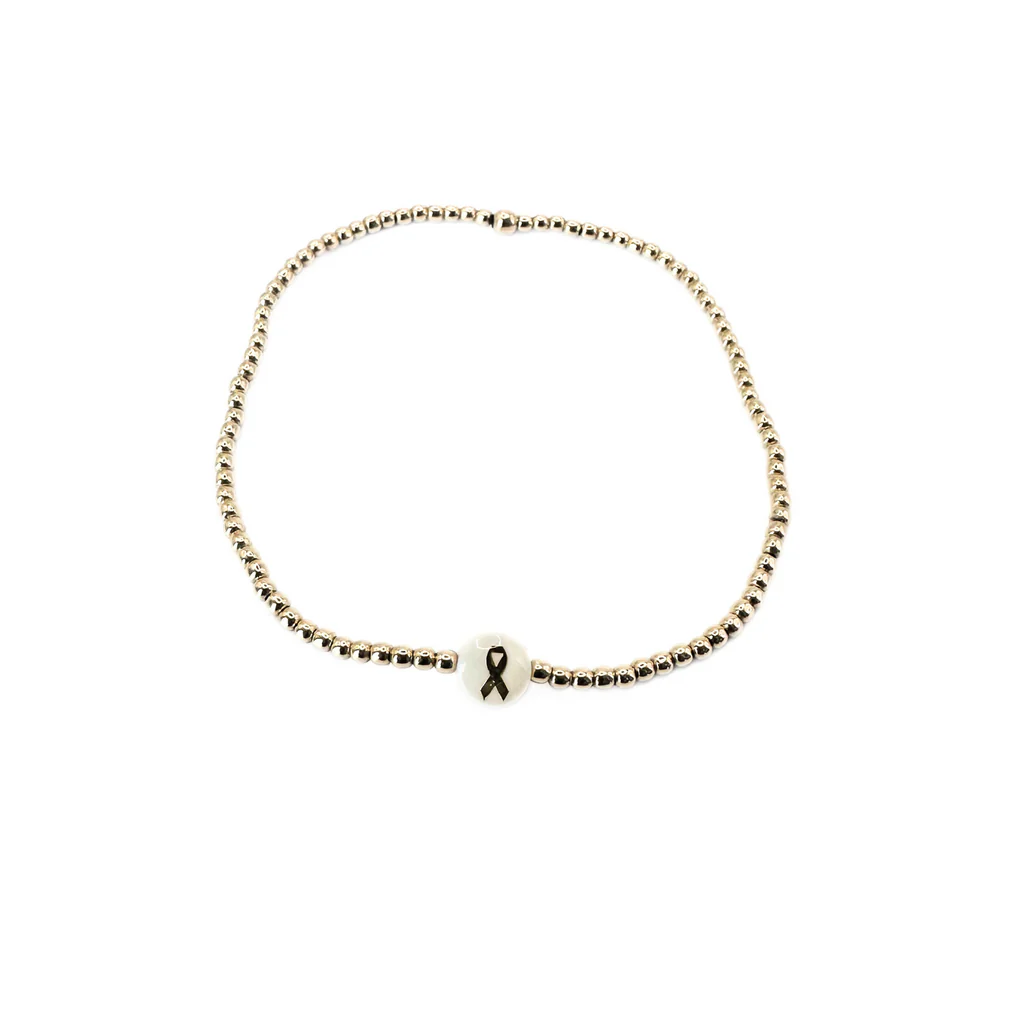 Erin Gray | 2mm Gold Filled CURE Mother of Pearl Charm Waterproof Bracelet