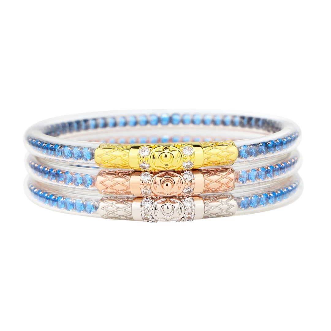 BudhaGirl | Three Queens All Weather Bangles (AWB) - Sapphire