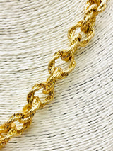 Two Forty Two | VINTAGE | Twisted Link Coin Necklace - Matte Gold