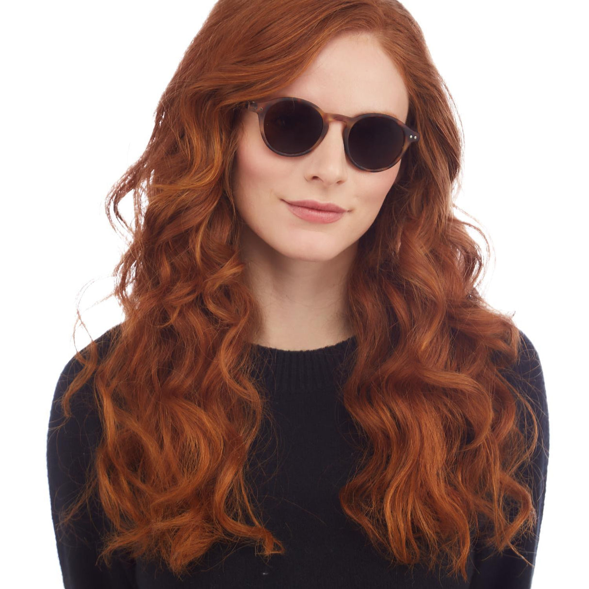 Retro Matte Frame Sunglasses with Case