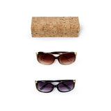 Sun Blossom UV Protection Sunglasses with Foldable Cork Case