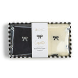 Noir Coquette Bow Printed Socks - Set of 2