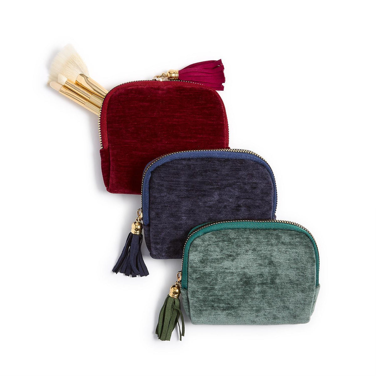 Two's Company | Velvet Pouch with Organized Interior