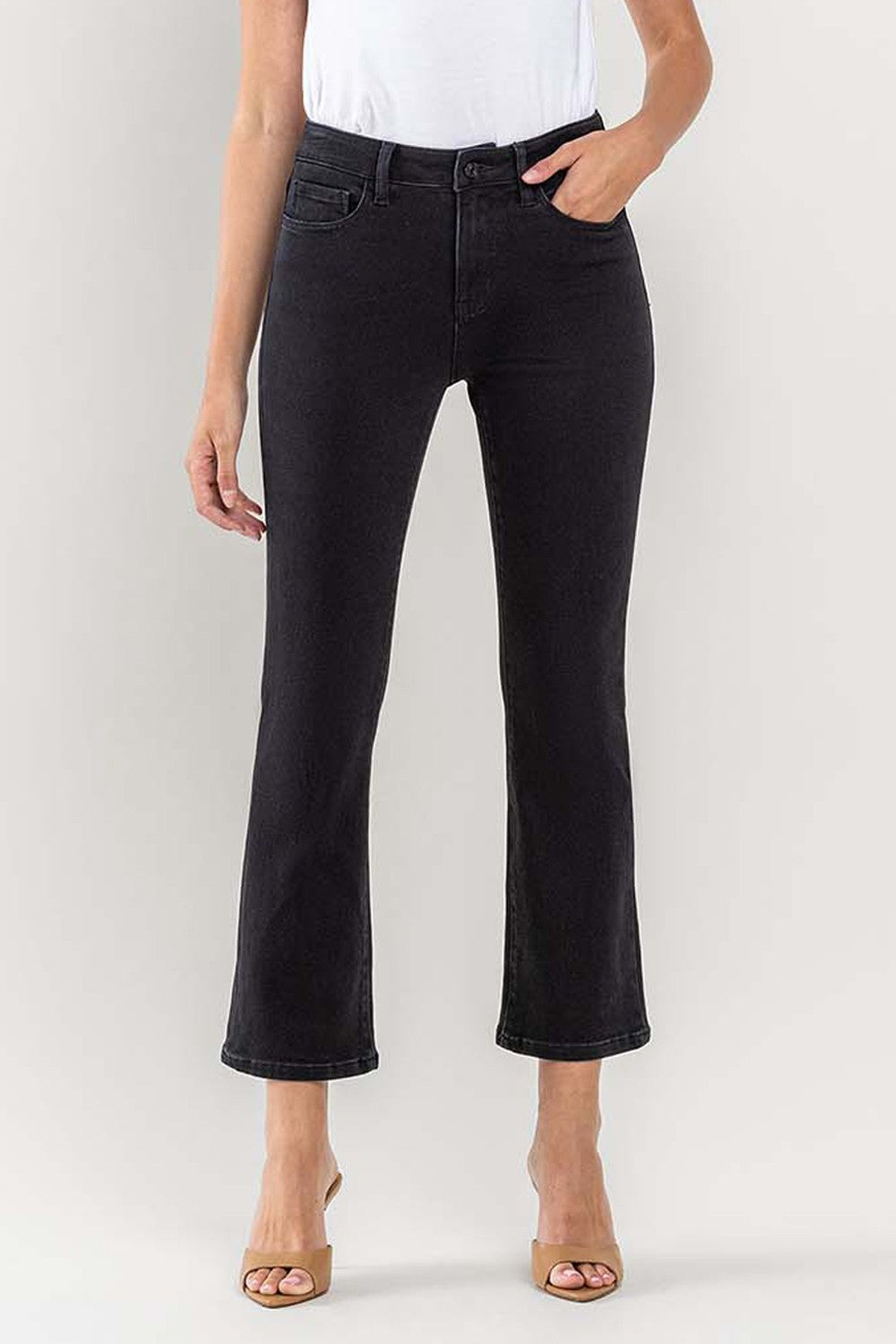 Lovervet by Vervet | High Rise Crop Flare Jeans