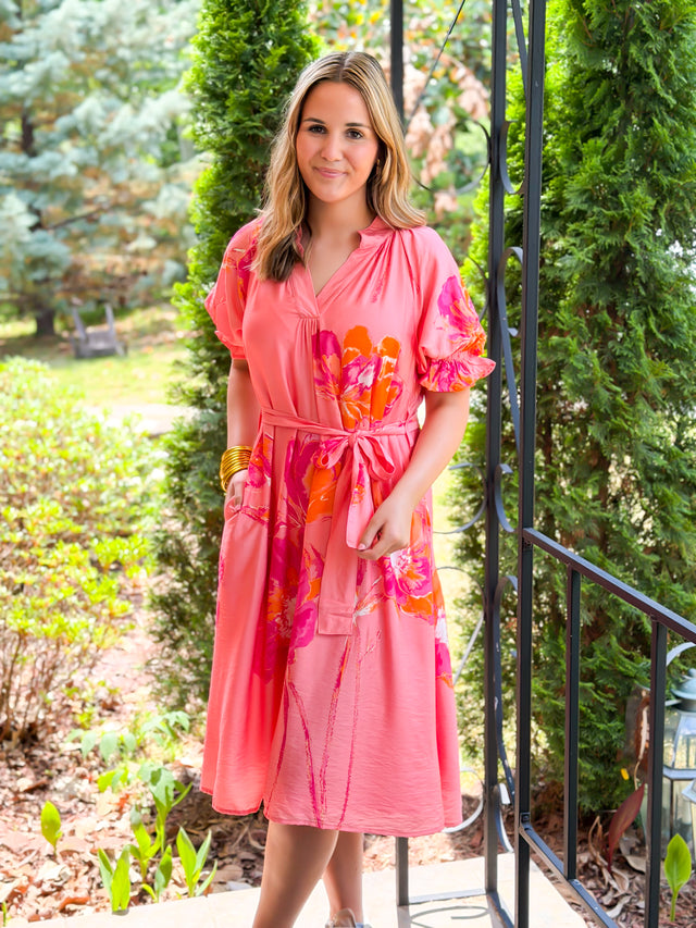 Caroline Belle Bloom Midi Dress