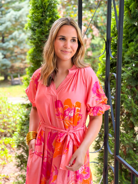 Caroline Belle Bloom Midi Dress