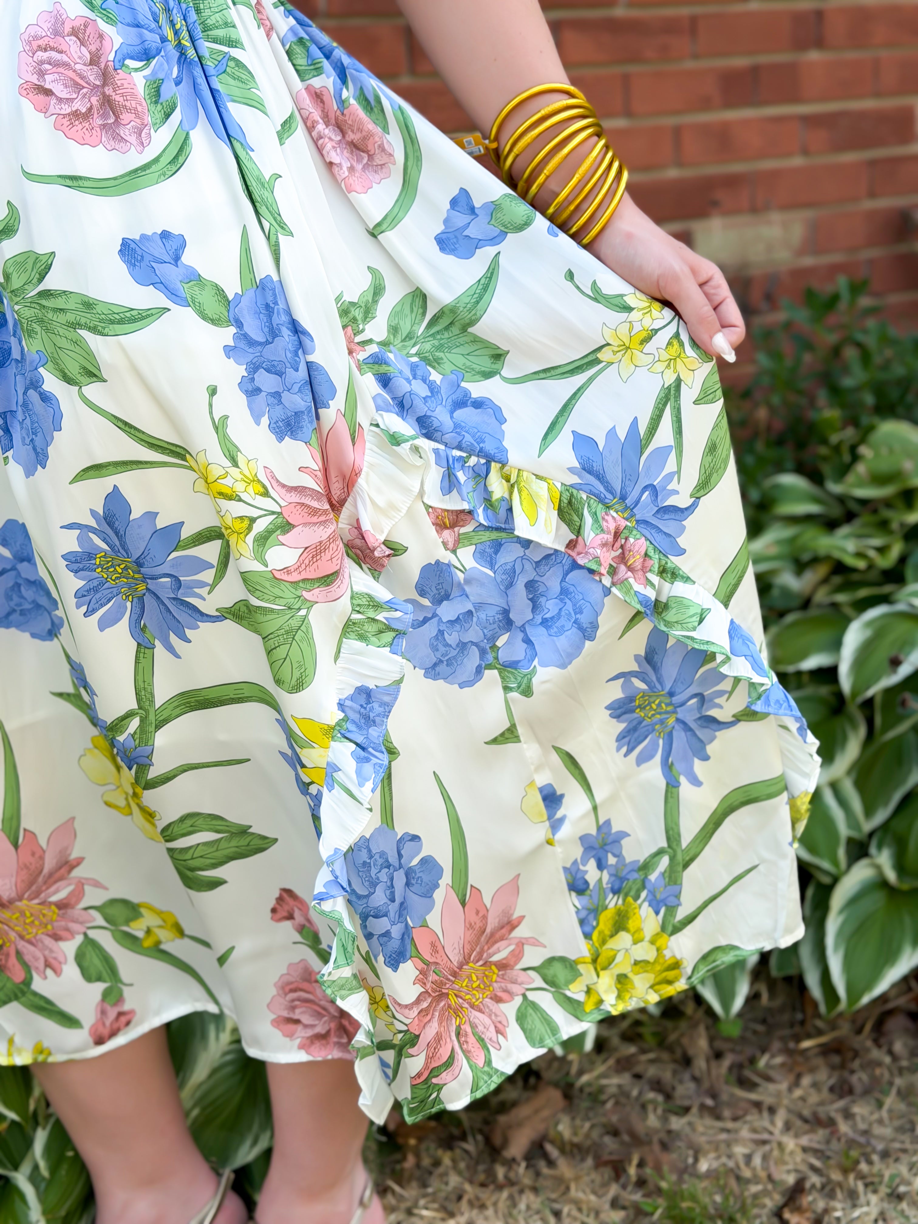 Meadow Bloom Midi Dress