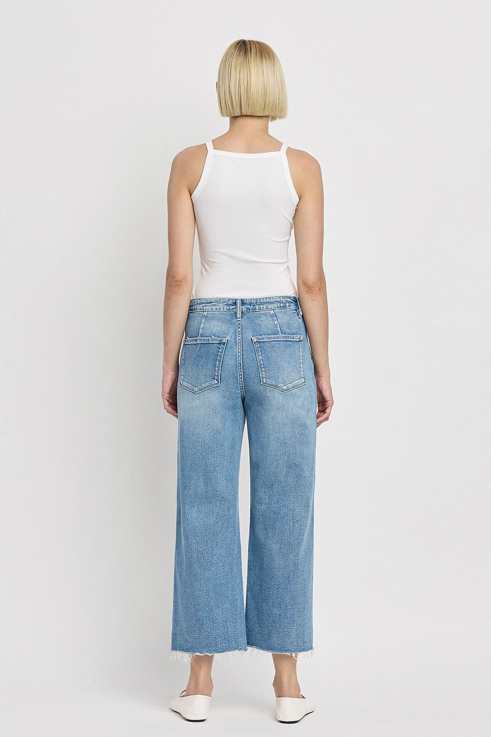 Lovervet | High Rise Utility Wide Leg Jeans